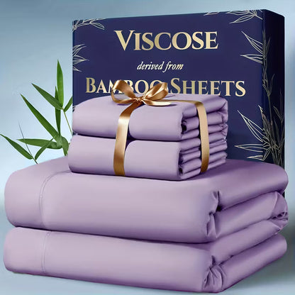 4-Piece Bamboo Cooling Bed Sheet Set