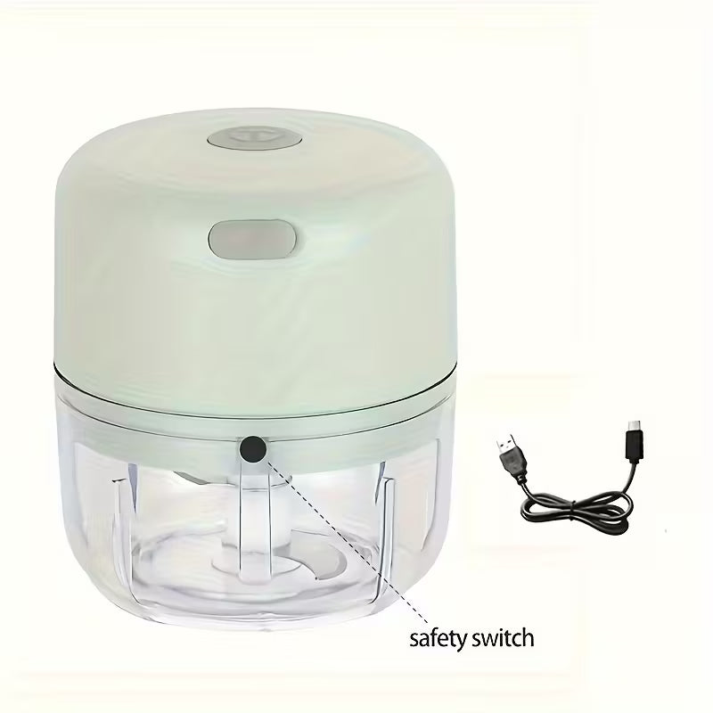 Mini Electric Garlic Chopper | USB Rechargeable | Garlic Ginger Vegetable Mincer