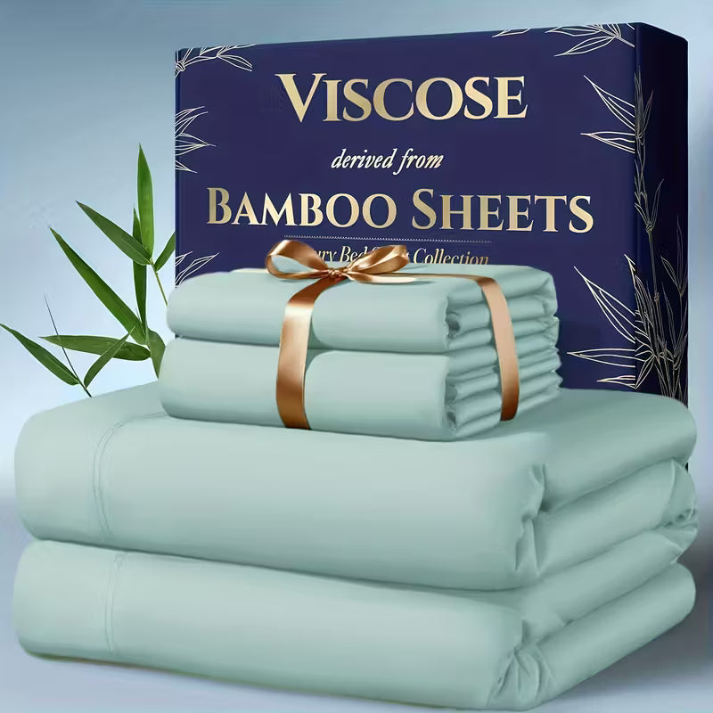 4-Piece Bamboo Cooling Bed Sheet Set