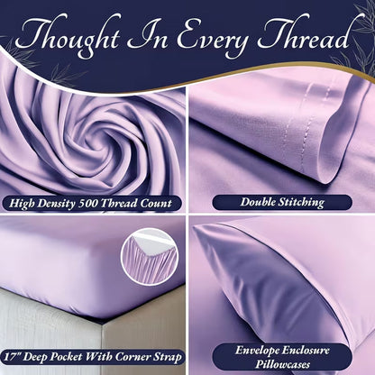 4-Piece Bamboo Cooling Bed Sheet Set