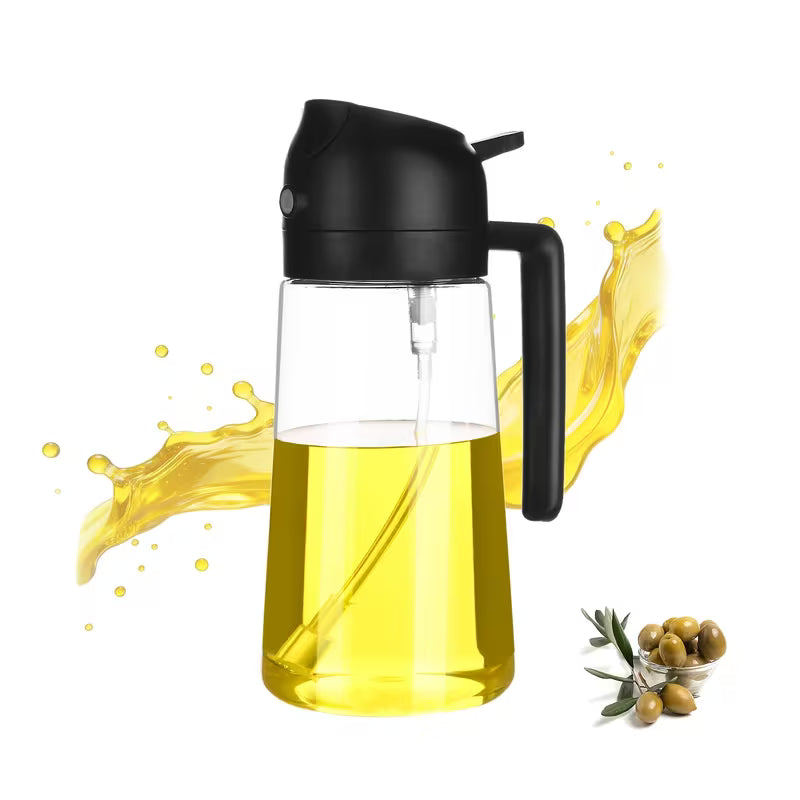2-in-1 Oil Spray Bottle 470ml | Sprayer & Pourer